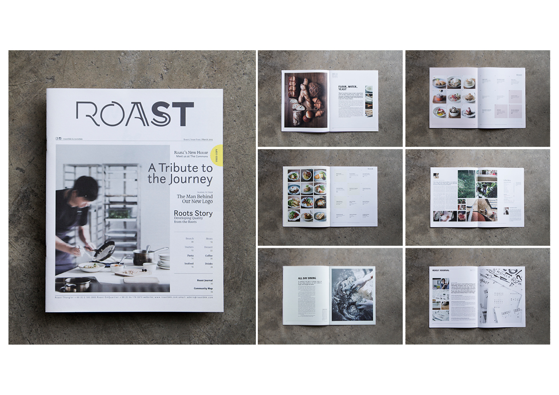  Roast Coffee &amp; Eatery Menu Issue 4th BKK  Creative &amp; Direction :  Pichan sujaritsatit  Pongboon wongchalard  Alisa pongchang 