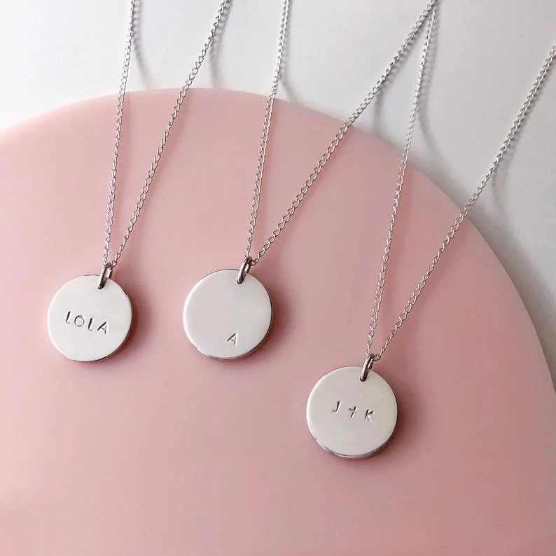 Disc Necklace - Sterling Silver 