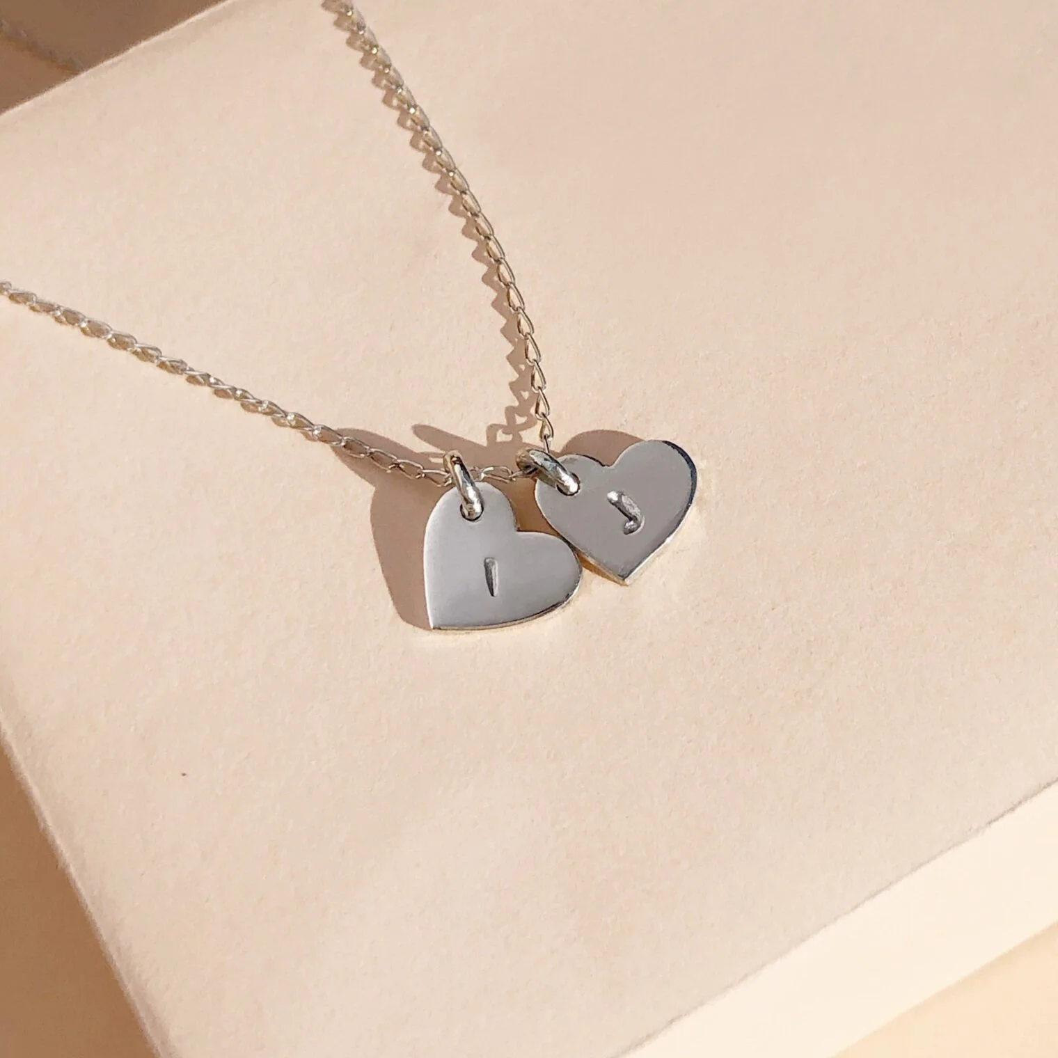 Tiny Heart Letter Necklace 