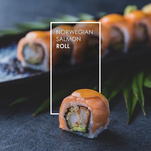 &quot;Shrimp tempura, kani furai &amp; avocado wrapped in salmon carpaccio with spicy honey.&quot;⁣
⁣
∙⁣
⁣
Open for delivery &amp; pick up form  11:30 AM to 5:00 PM