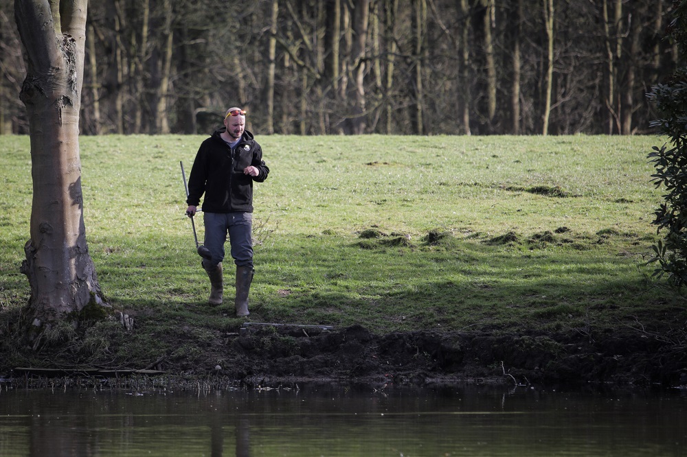 You need a clear far bank to cast a lead to
