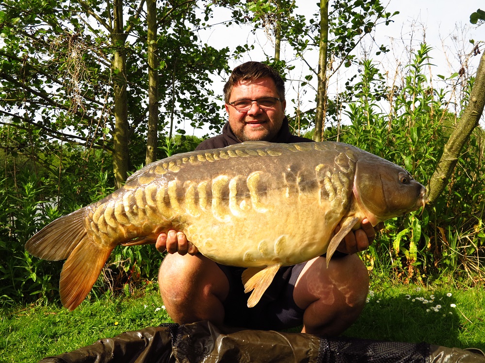 What he really came for, a 39lb scaly mirror