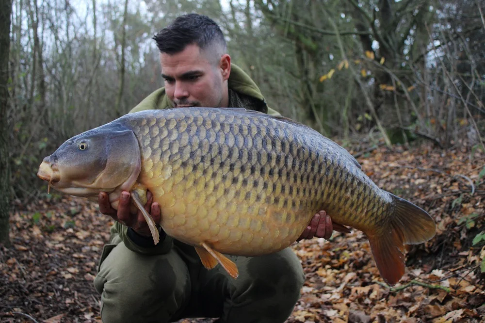 Marc's 40lb 4oz common just minutes after casting out