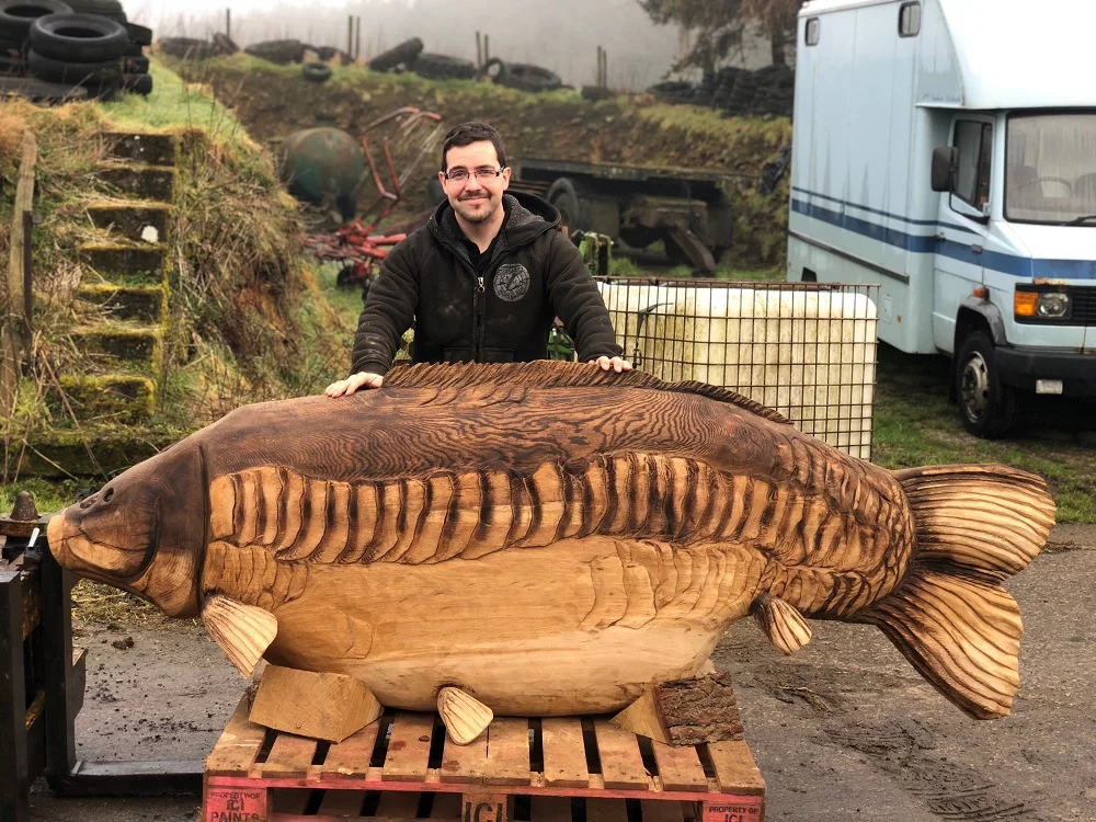Rich Paull admires the 7ft-long, 500kg woord carving