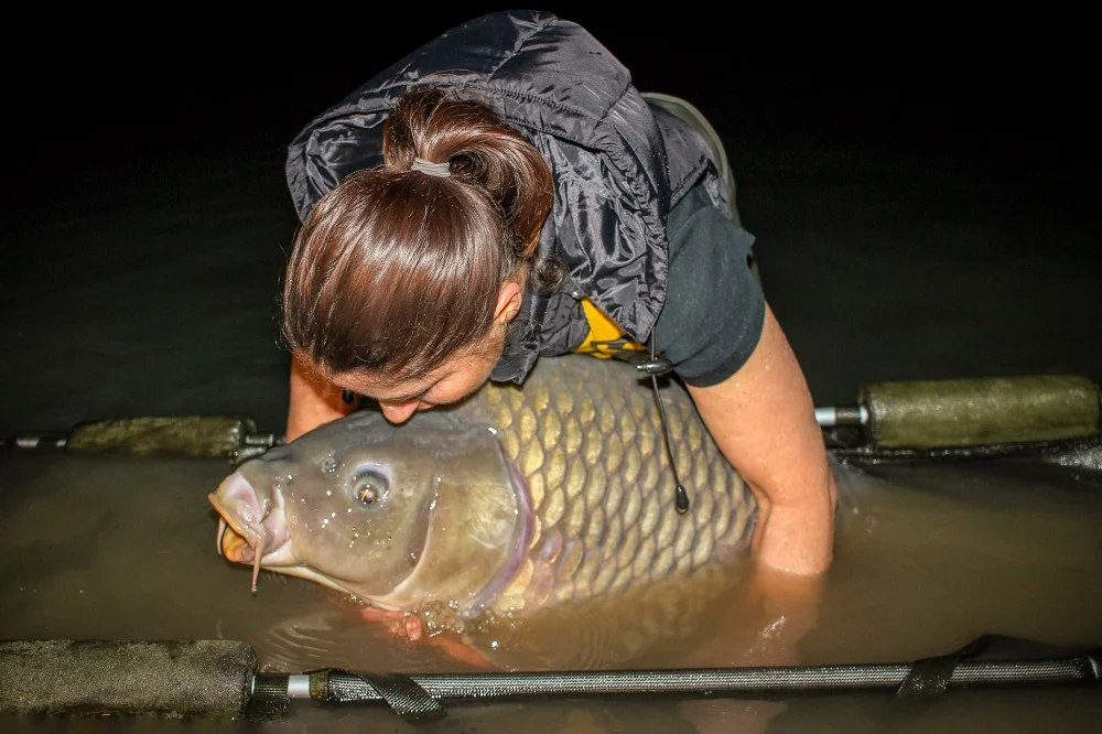 The fish's size is clearly evident here