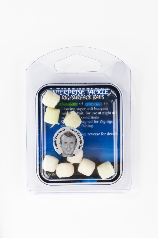 Frank launched his own range of glow-in-the-dark floating baits