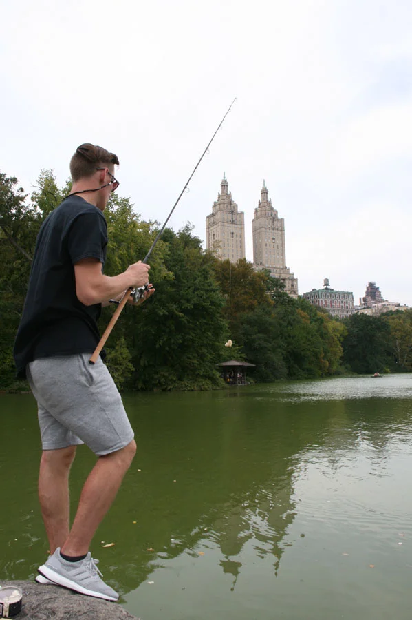 Jonas in action in front of the San Remo apartments building at Central Park