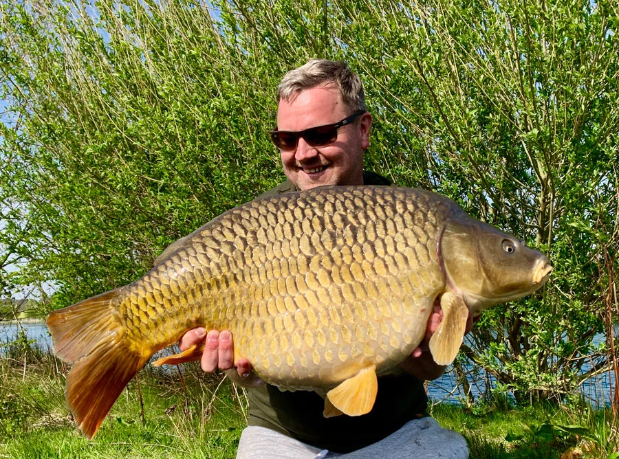 This 30lb 4oz common was the first to fall