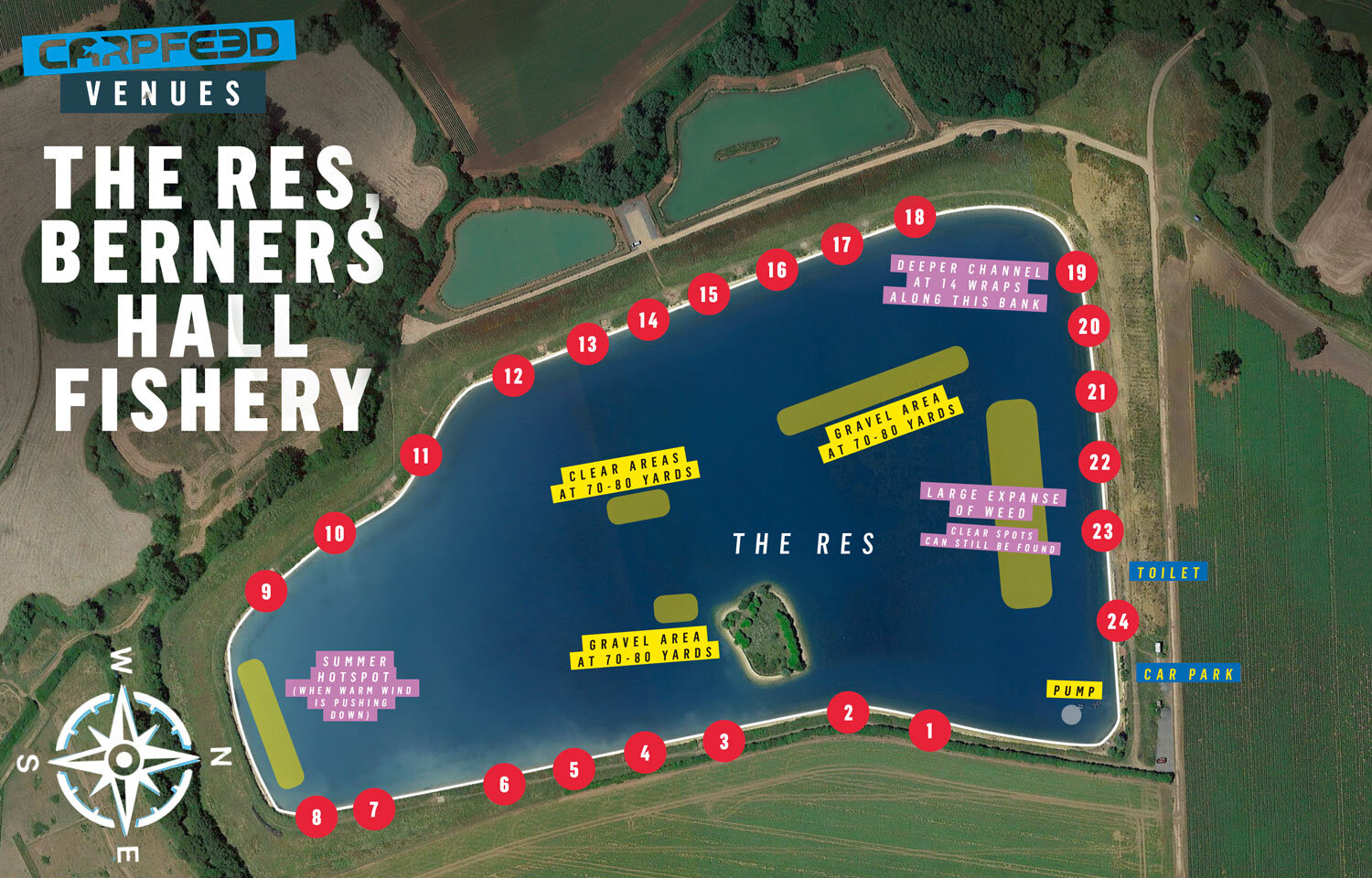 Catch 22 Lake Map Berners Hall Reservoir: Map And Tactics Guide — Carpfeed