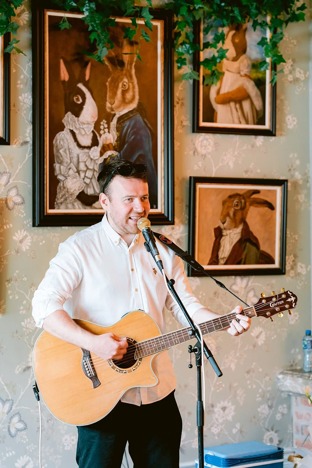 The Rabbit Hotel wedding day, NI wedding venue, exclusive wedding venue Northern Ireland (69) reception pancake cart, indoor cocktail hour .jpg