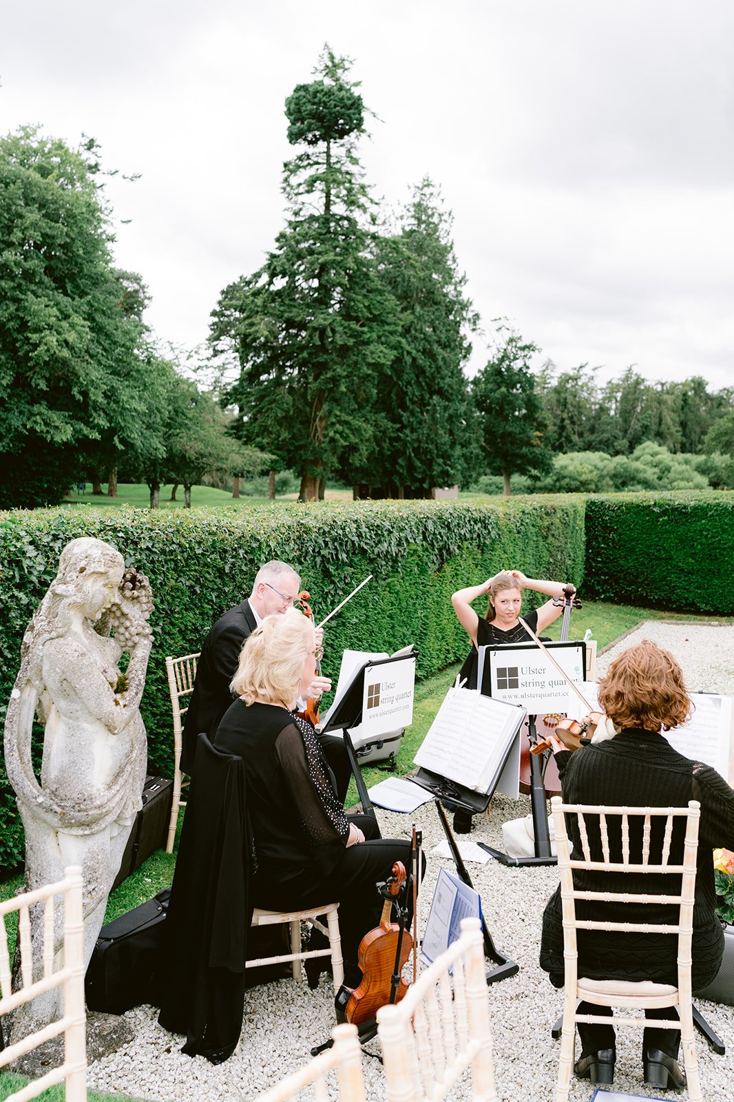 Outdoor wedding ceremony at The K Club Ireland, romantic garden ceremony setup with luxury styling (5).jpg