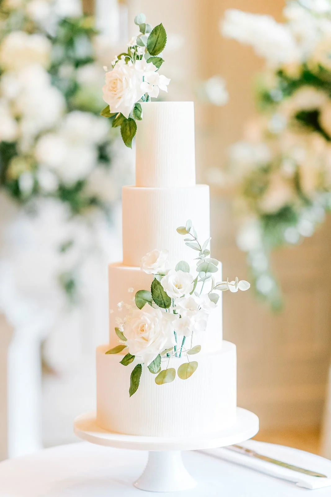 Wedding reception details at The K Club Ireland, floral centrepieces and timeless luxury wedding styling (10).jpg