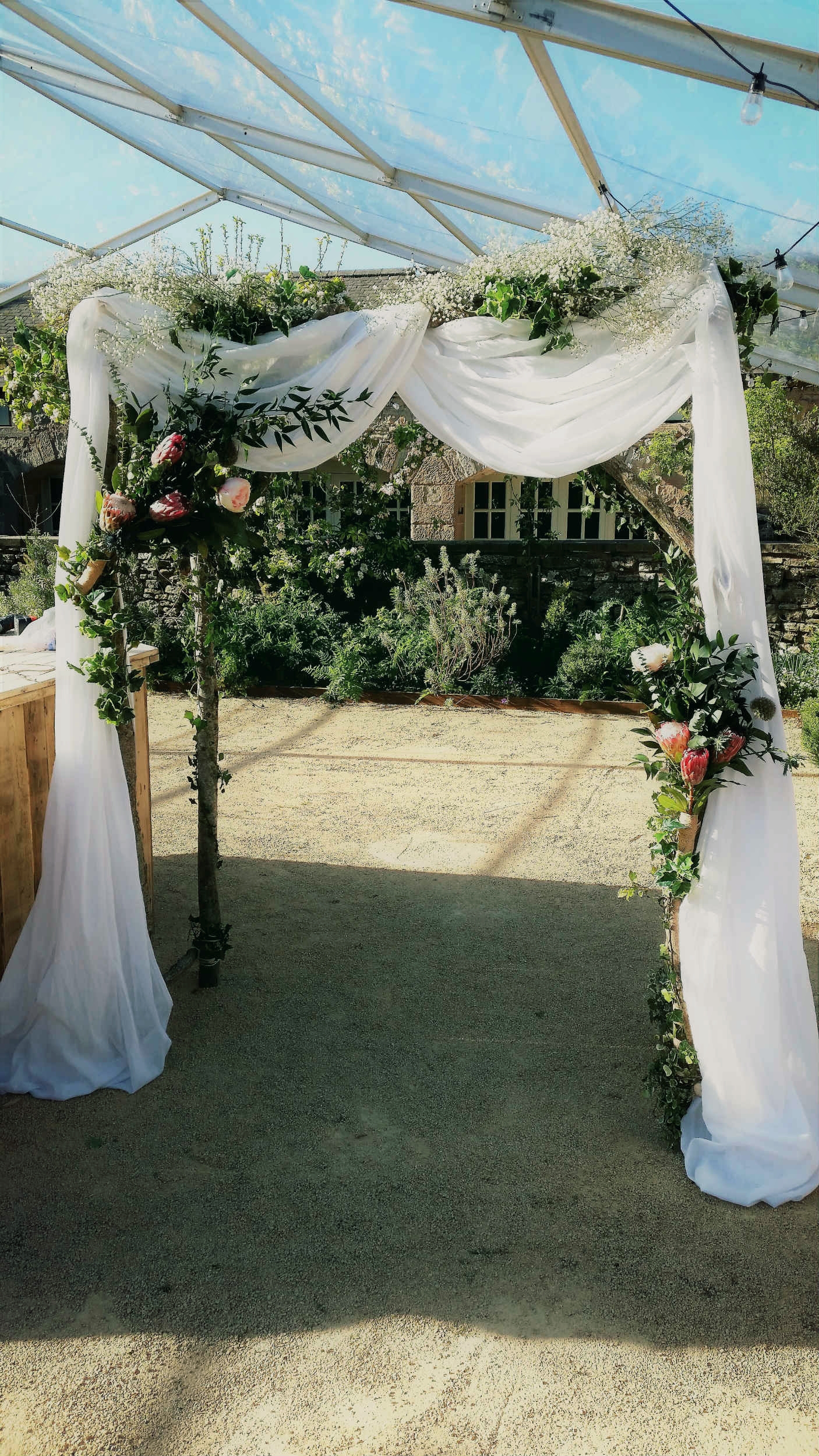 Copy of Copy of Rustic wedding arch hire styled
