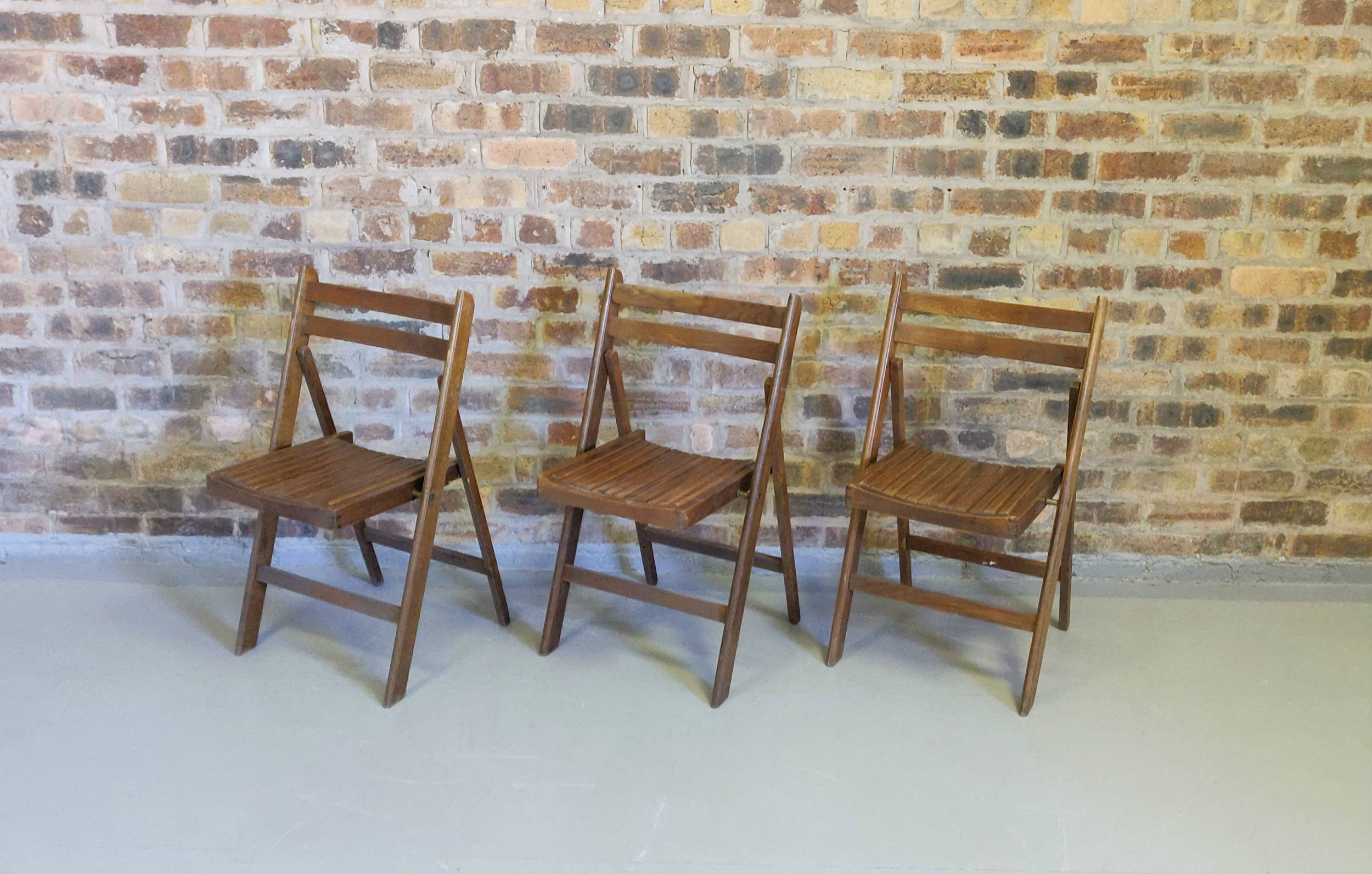 Classic Dark Timber Folding Chairs