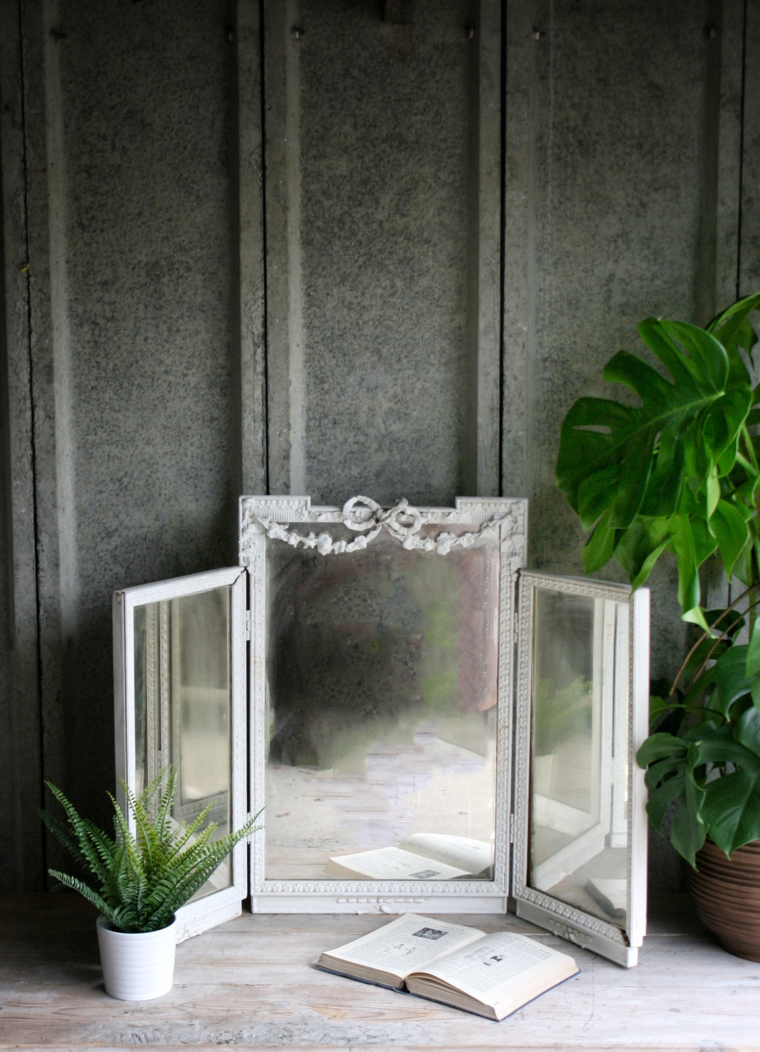 Antique Folding Dressing Mirror