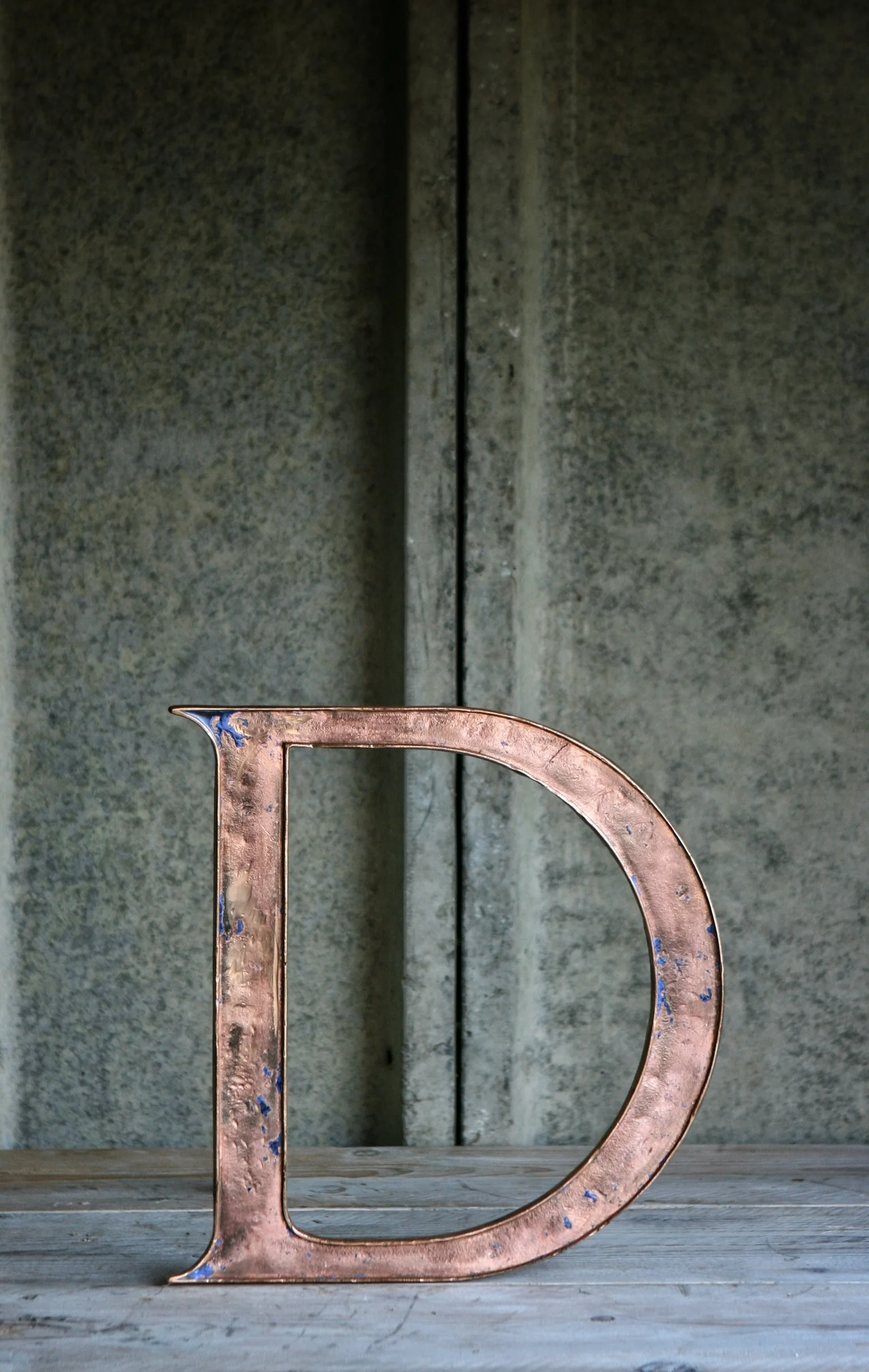 Salvaged Large Copper Letters