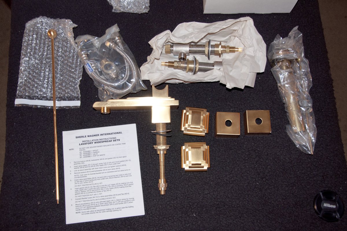 New Gold Plated Sherle Wagner Nouveau Knob Faucet Set (2).jpeg