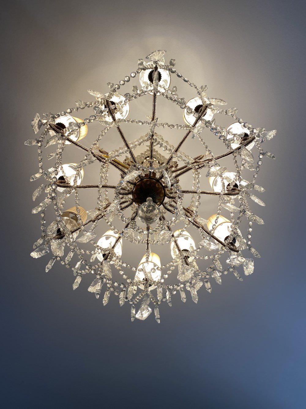 12 Arm French Antique Crystal Chandelier (7).jpeg