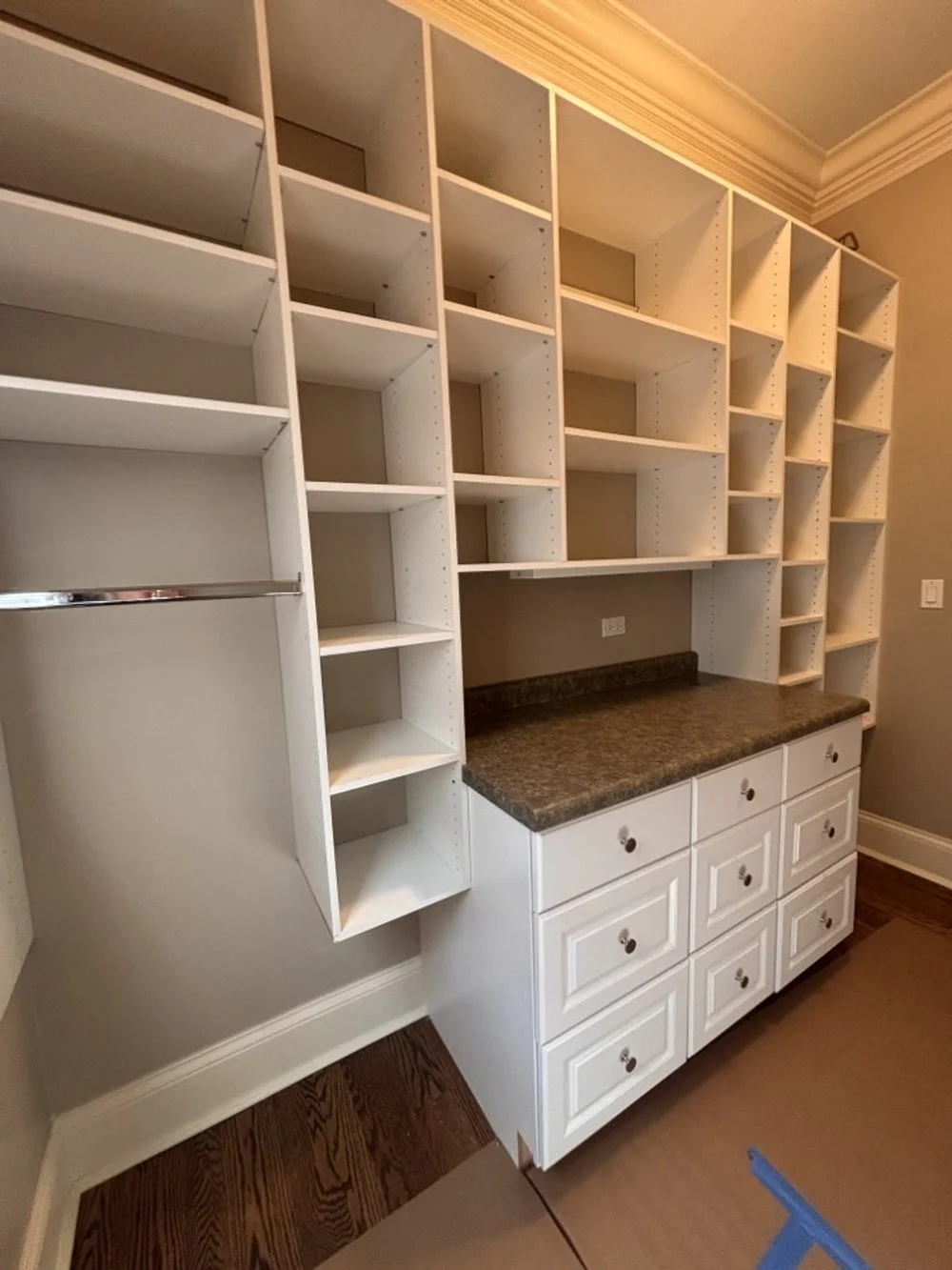10' White Pantry Shelving with Additional Storage Cabinet (4).jpeg