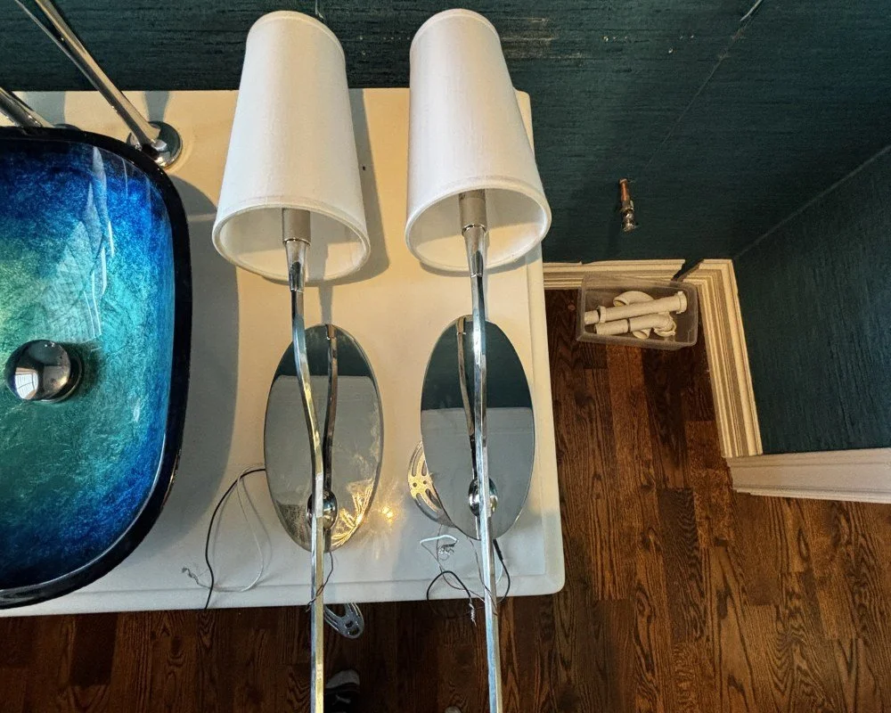 Polished Chrome Sconces with Shades (1).jpeg