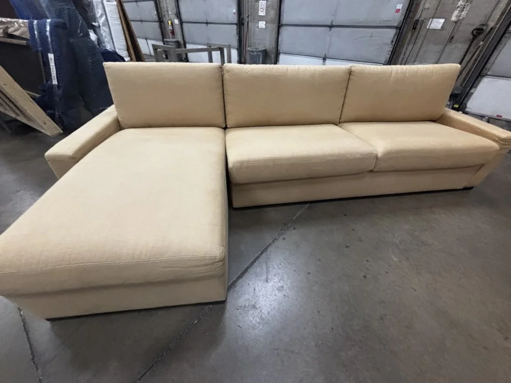 Restoration Hardware Maxwell Left Arm Chaise Sleeper Sectional — Wheat, 2022 — Like New