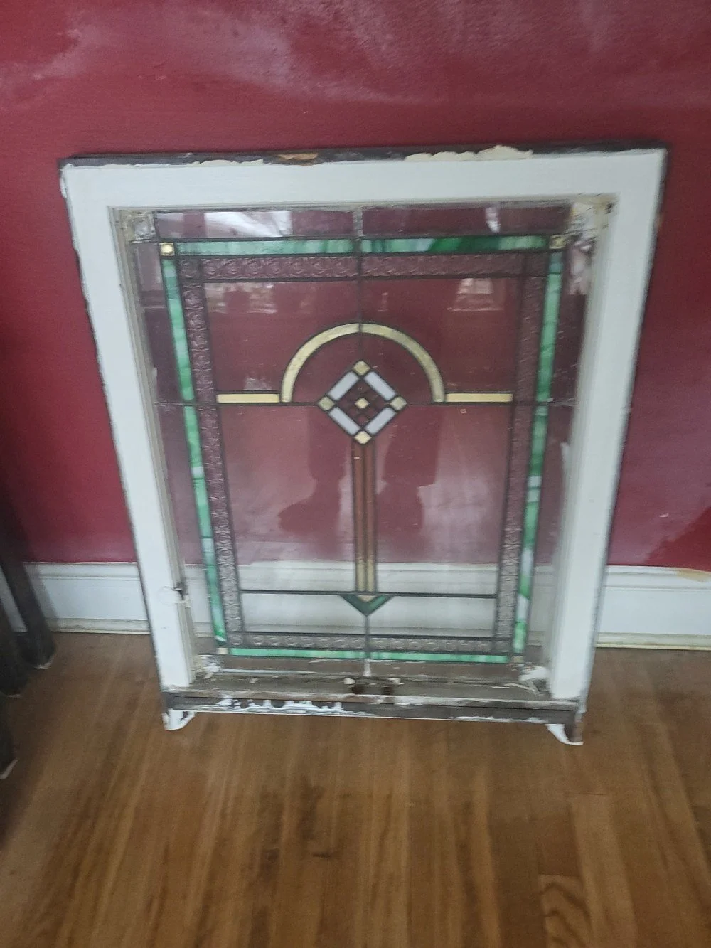 Authentic 1920s Leaded Glass Windows — Chicago Art Deco Style