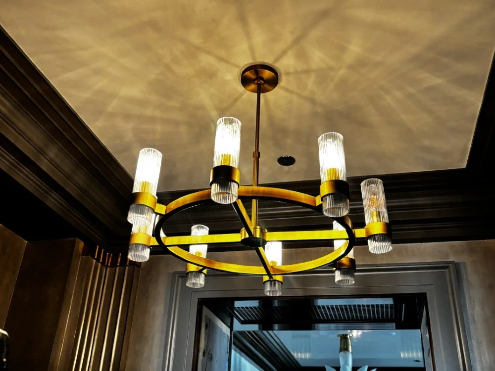 Visual Comfort Geneva Chandelier in Burnished Brass