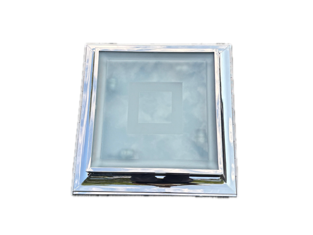 Polished Nickel Architectural Square Flush Mount with Layered Glass (1).png