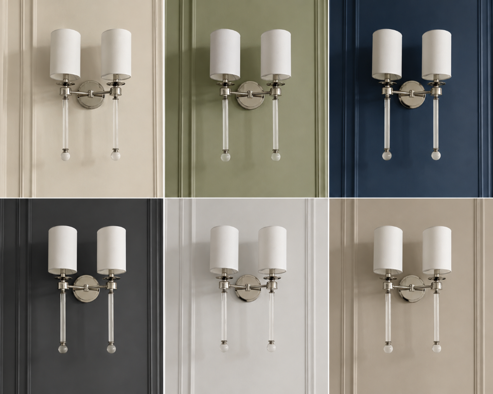 Polished Nickel 2 Arm Wall Sconces - 4 total (2).png