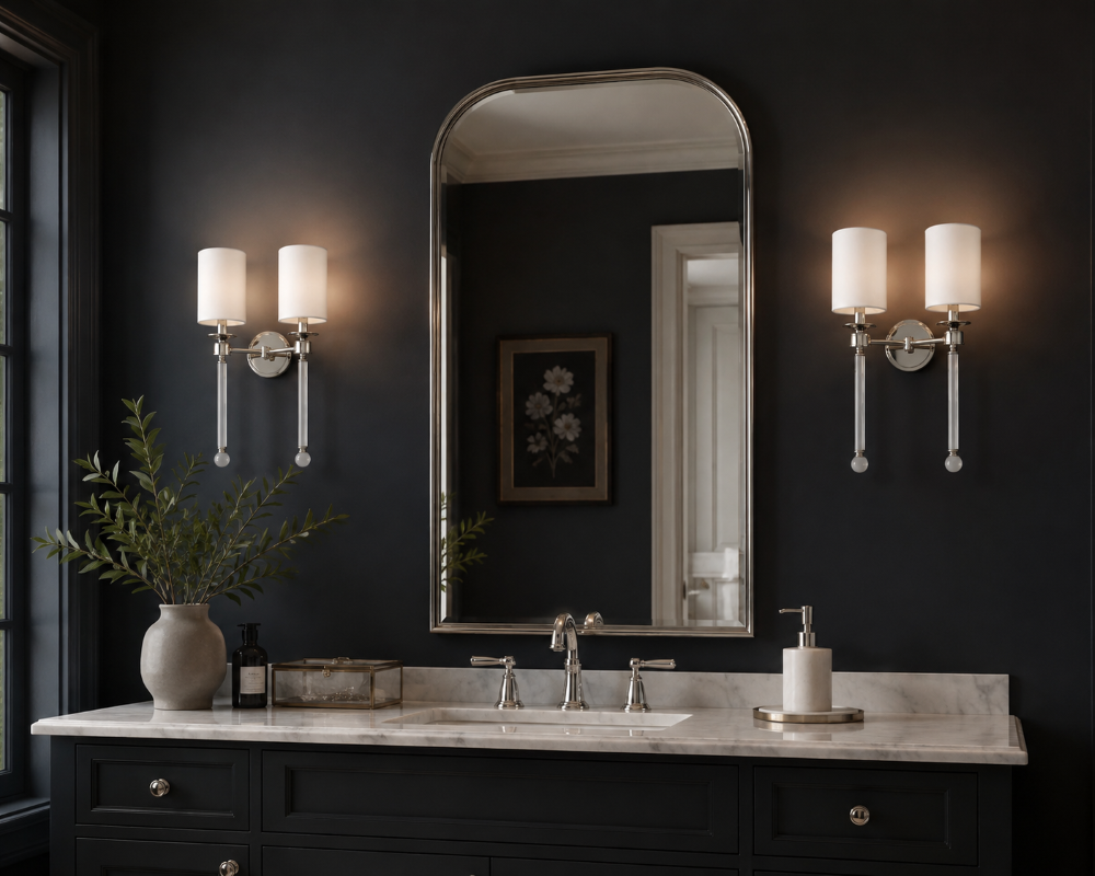 Polished Nickel 2 Arm Wall Sconces - 4 total (1).png