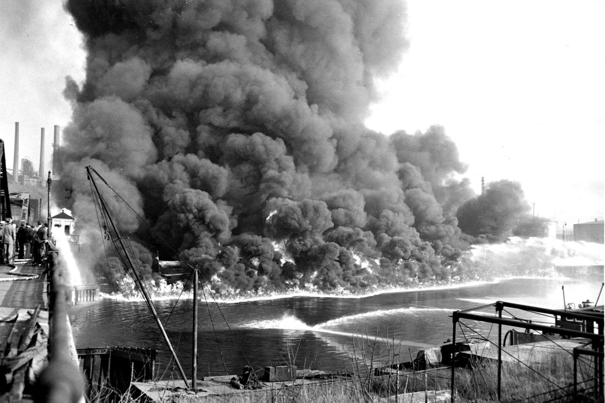 One of Many Cuyahoga River Fires