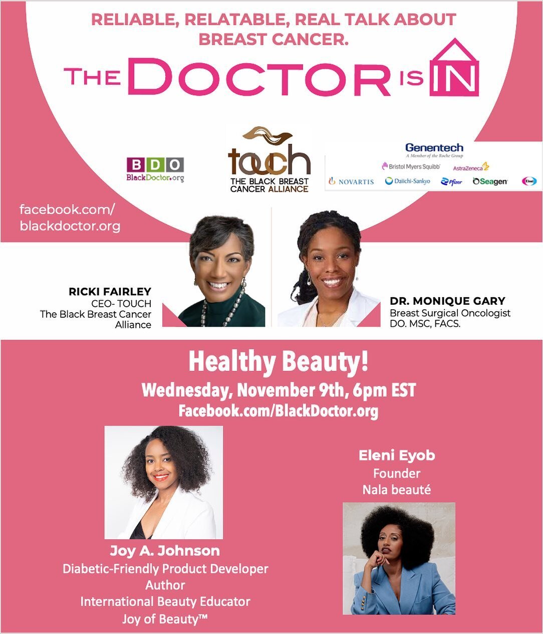 We get started in 15 min. Check us out www.Facebook.com/blackdoctors.org