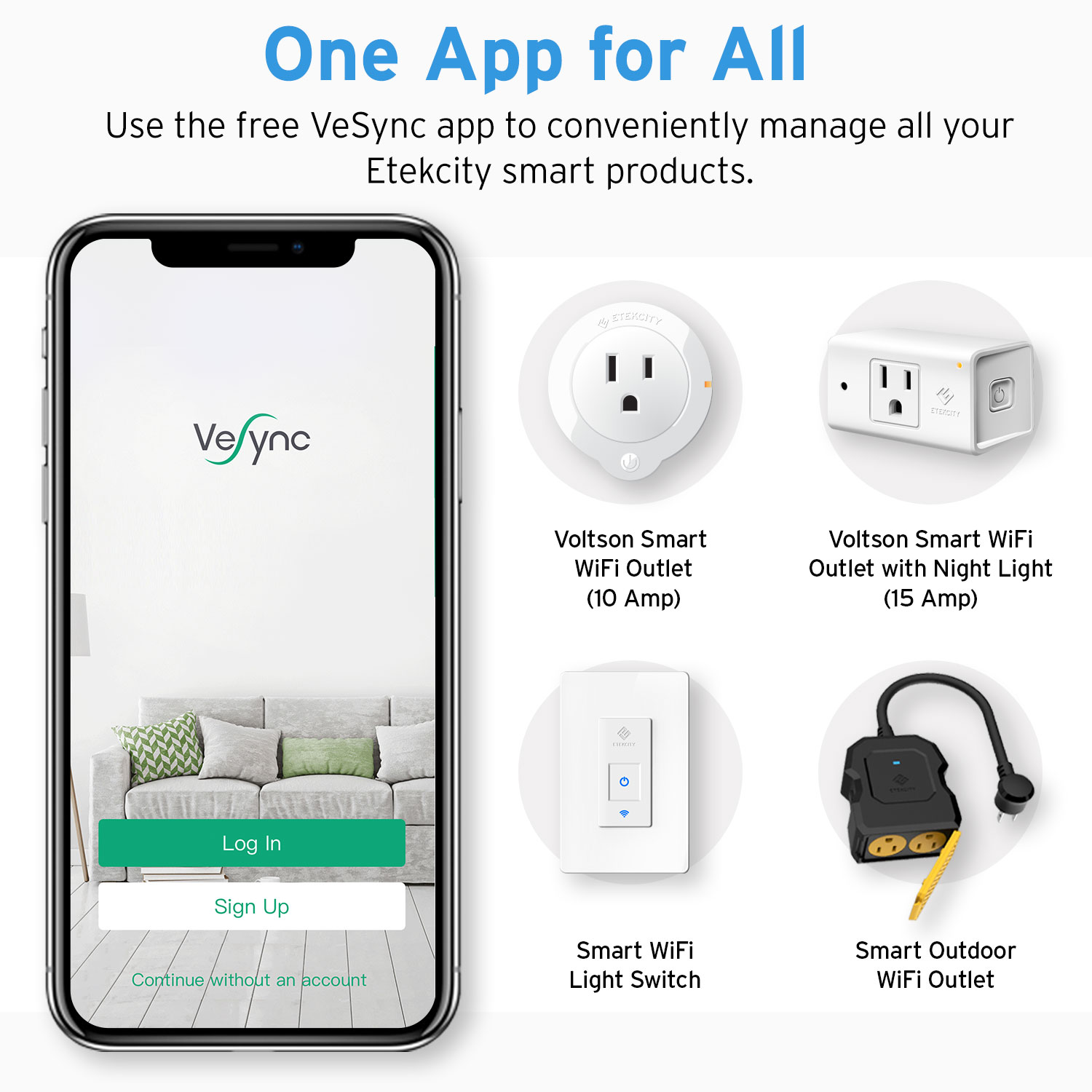 Etekcity Smart Outdoor Wifi Outlet Eso15 Tb Vesync