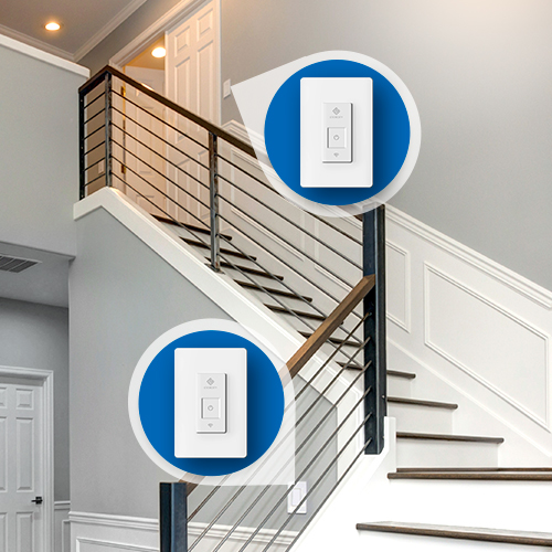 Convenient Access Whether downstairs and upstairs, or on opposite sides of the hall, control your light from anywhere in your house, even from your smart phone.