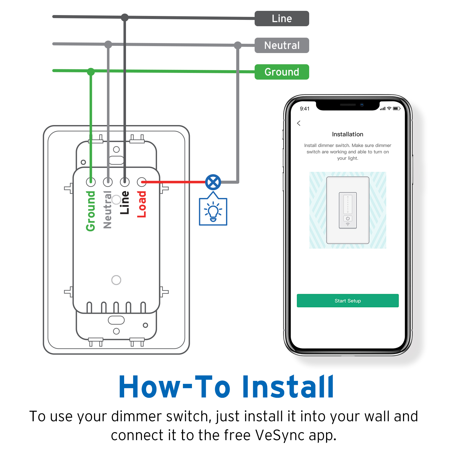 Etekcity Smart Wifi Dimmer Switch Eswd16 Vesync