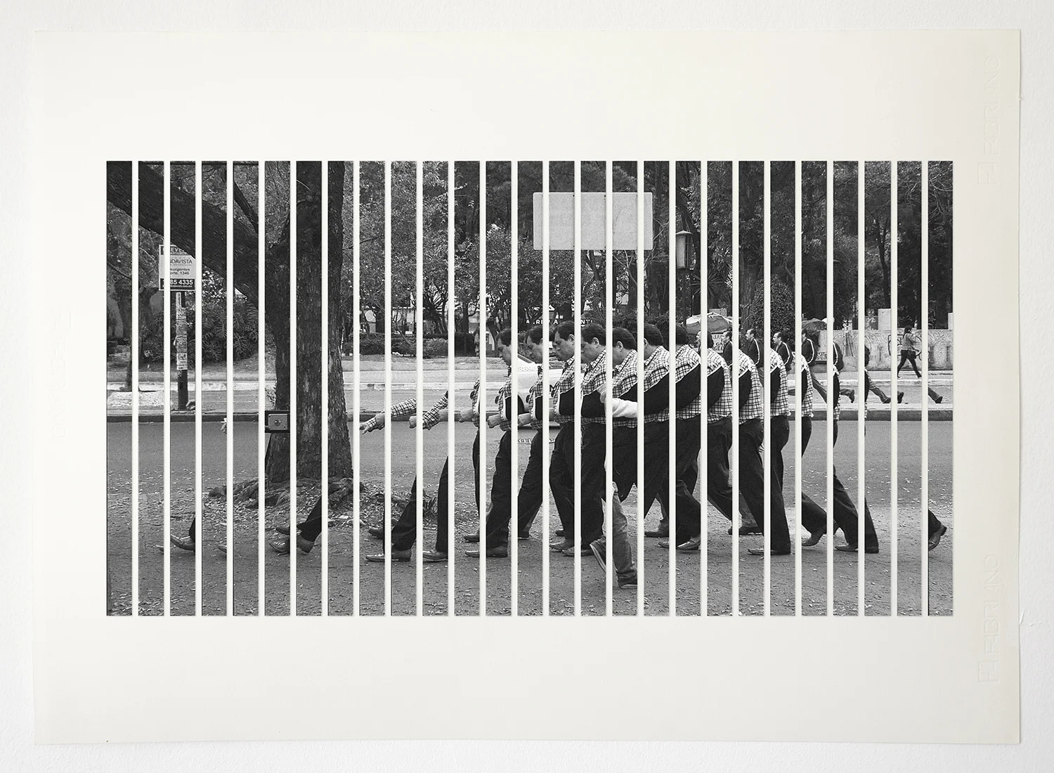 La terquedad, delay 13fps (Comp B2 ) , 2015 Archival InkJet cutouts on cotton paper 81 x 49.5 cm Ed. 1 of 3 + PA