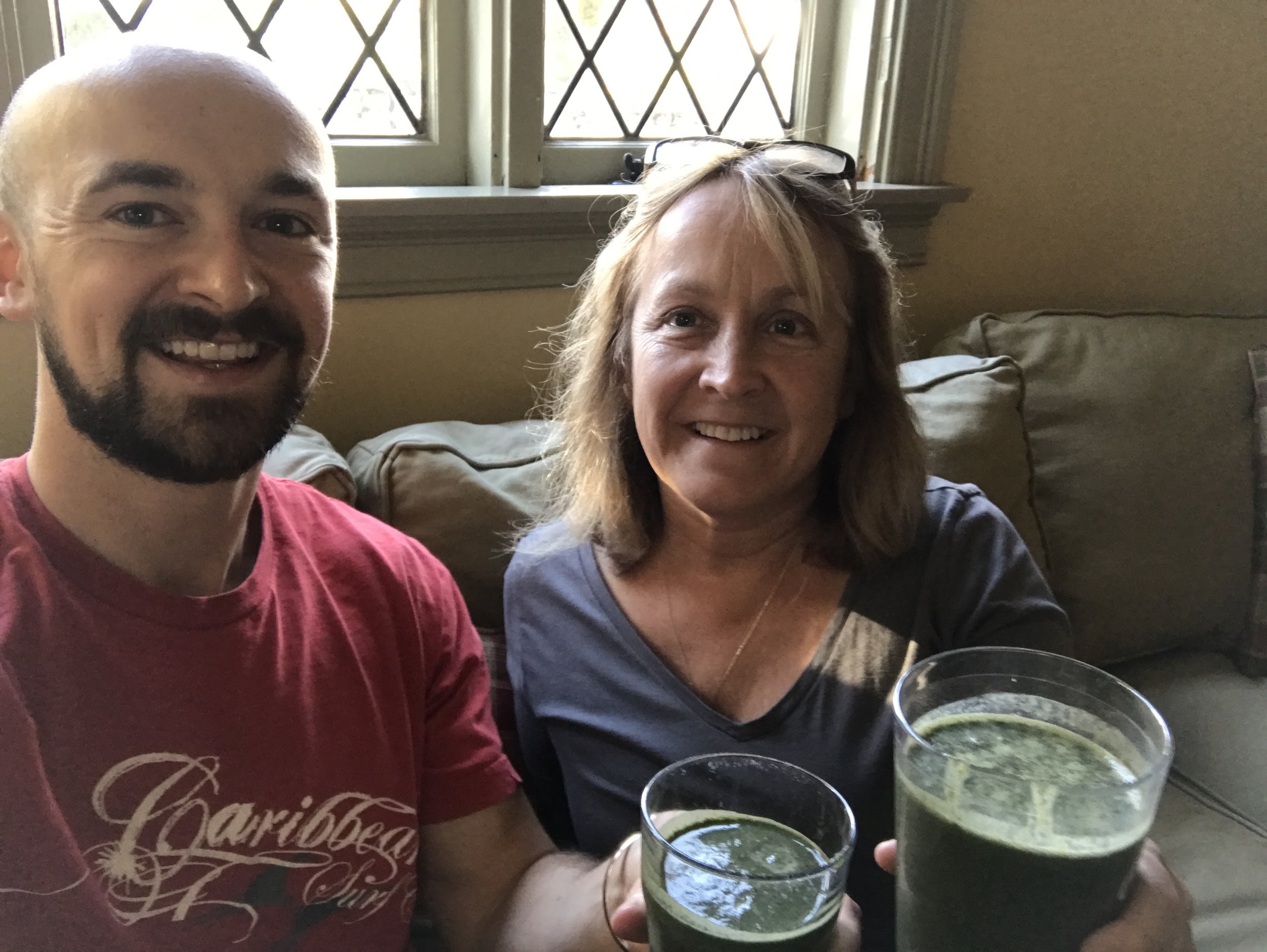 Mom's first green smoothie in the Fall of 2016!