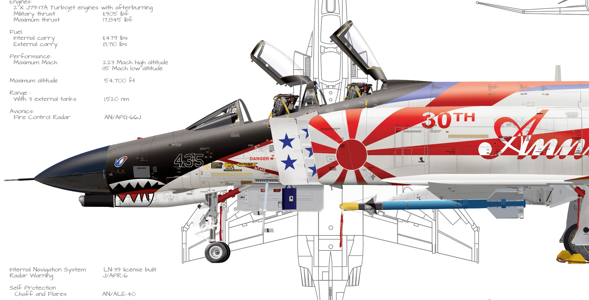 F 4ej Kai Phantom Ii 301 Squadron 5 Air Wing Jasdf Nyutabaru Air Base Fine Art Aviation Prints Fighter Studios Exceptional Aviation Profile Art