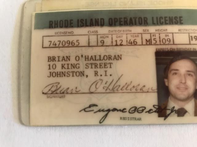 Brian used a phony Rhode Island driver's license—including a fake last name and residence — while he was surveilling Tony's home. C ourtesy of Brian Andrews .