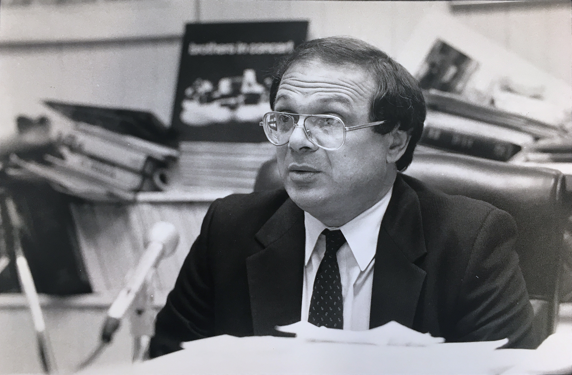 Raymond Patriarca's defense attorney Jack Cicilline in his office in 1983. Courtesy of The Providence Journal/Lawrence S. Millard.