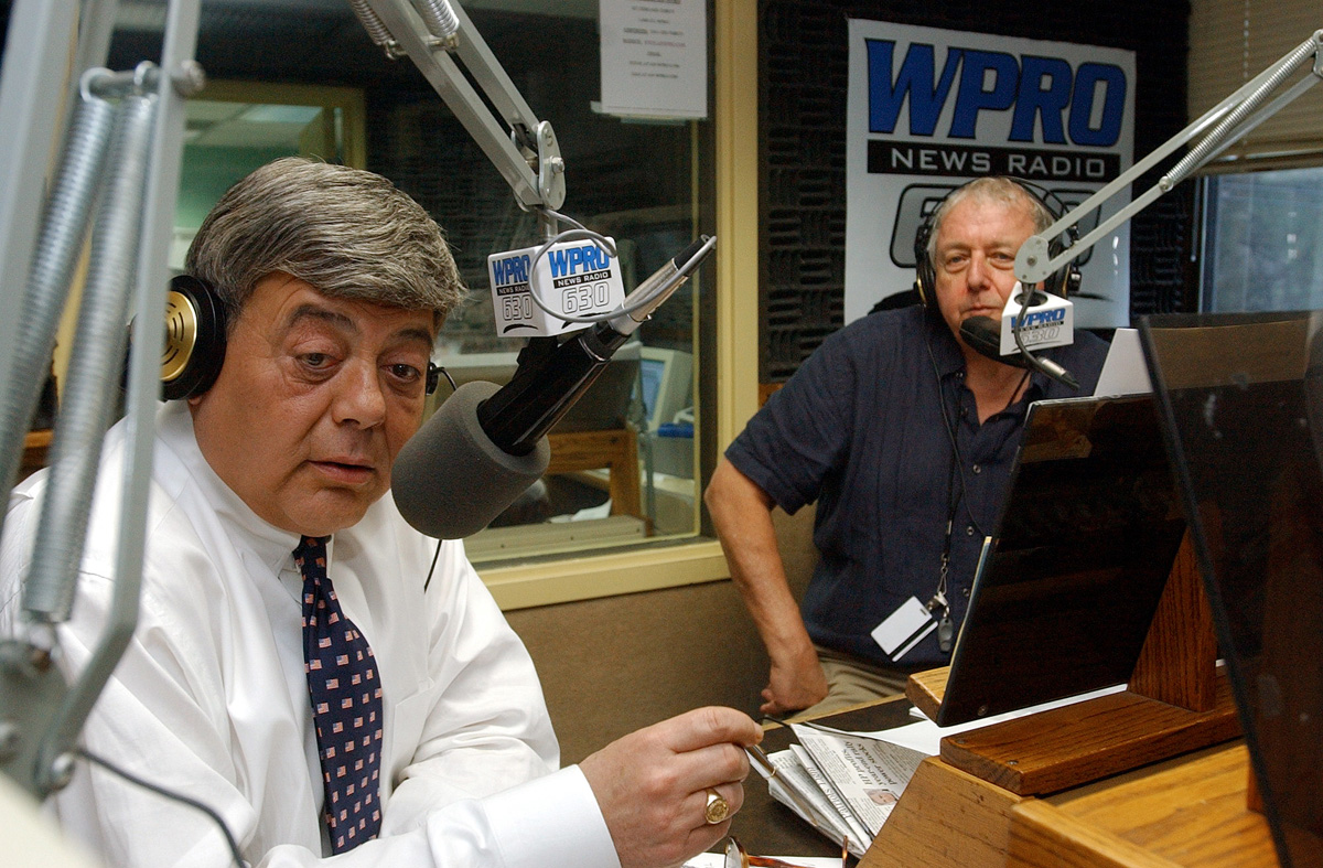 After his sentencing, WPRO offered Buddy a temporary radio job as he awaited incarceration. Buddy co-hosted the morning show until the week before he was to report to prison. Courtesy of The Providence Journal/Kathy Borchers.