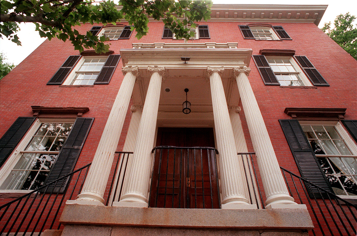 The University Club, located on Benefit Street in Providence, allegedly made Buddy an honorary lifetime member after he held up approval of the club's renovation plans. Courtesy of The Providence Journal/Steve Szydlowski.