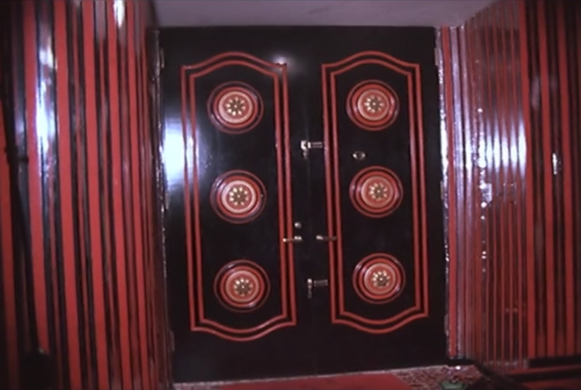 Eddie Jackson’s front door featured extravagant detailing, as well as multiple locks. Courtesy of the Walter P. Reuther Library at Wayne State University.