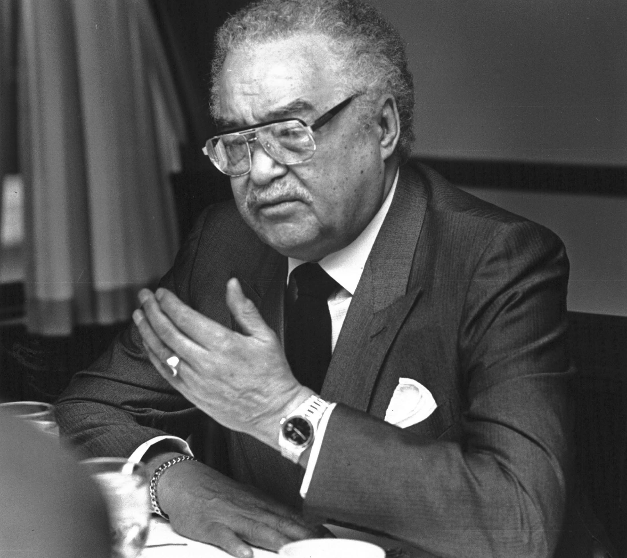 Coleman Young was never directly implicated in any wrongdoing in relation to the murder of Damion Lucas. But the FBI suspected that Young took measures to ensure that the murder investigation would not impact his niece, Cathy Volsan. Courtesy of the Detroit Free Press.