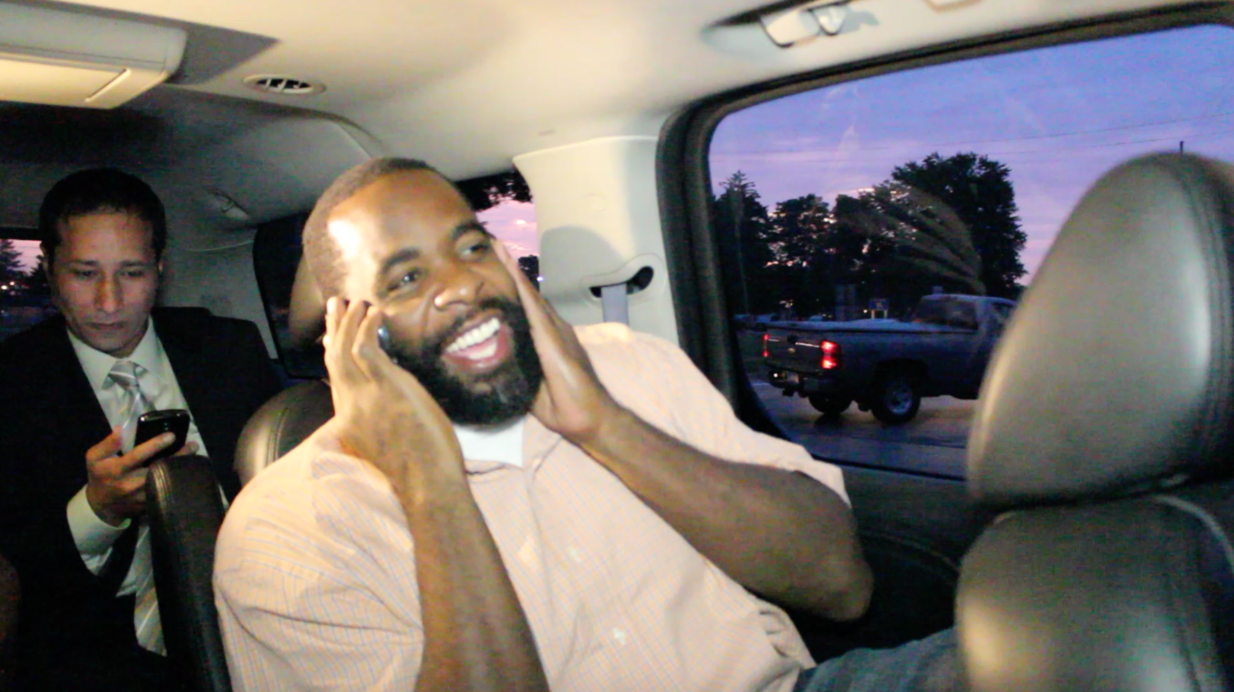 Kwame Kilpatrick was released from prison in the early hours of the morning to avoid media attention. Courtesy of Tim and Tobias Smith.