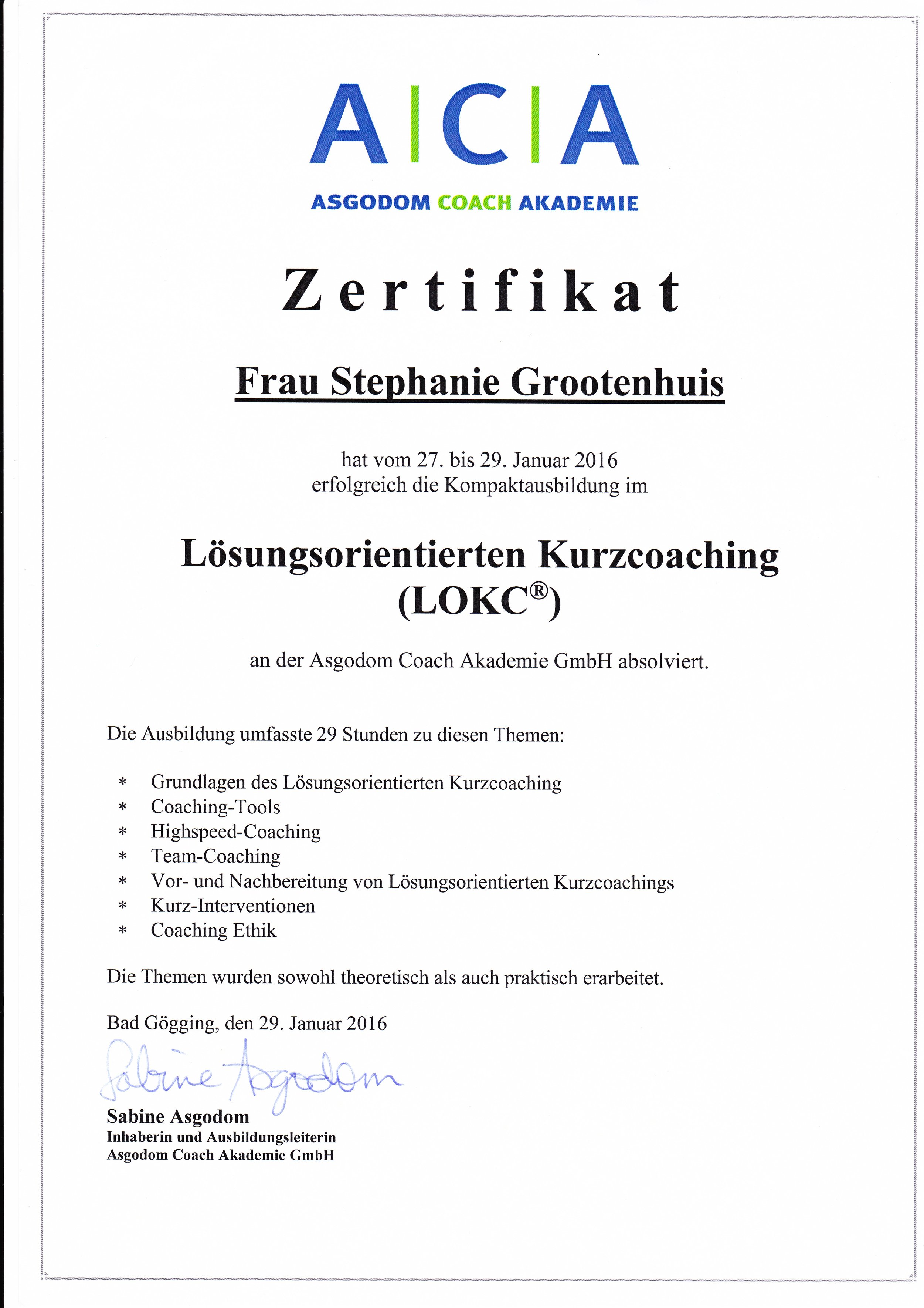 Zusatzfortbildung im lösungsorientierten Kurzcoaching, um schneller zu Lösungen zu gelangen.