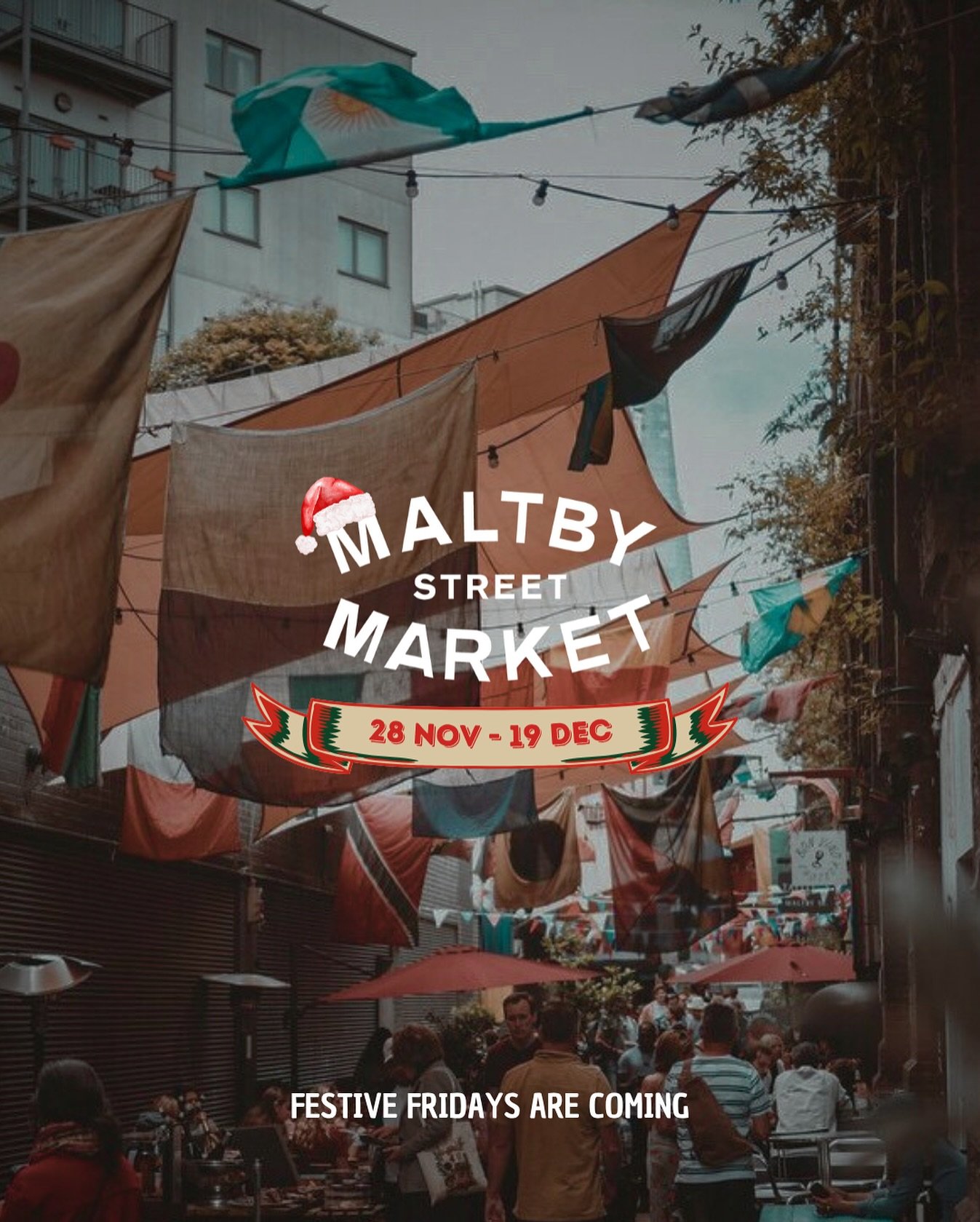 Eat, drink, be merry&hellip; the Maltby way! ✨ 🎄 

📌 28 Nov - 19 Dec 
⏰ 5.30-9pm
🎅🏻 Mulled tipples - Festive food - Live choirs 

#MaltbyStreetMarket