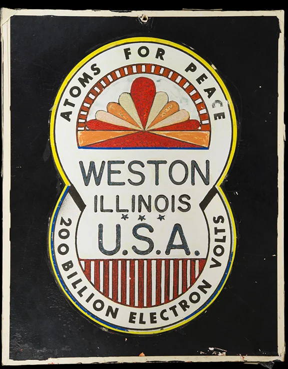 Original sign for the town of Weston