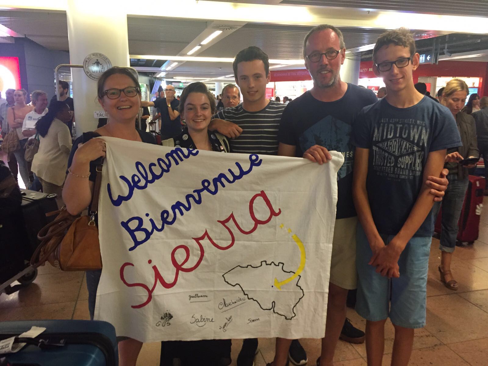Sierra, California to Belgium.