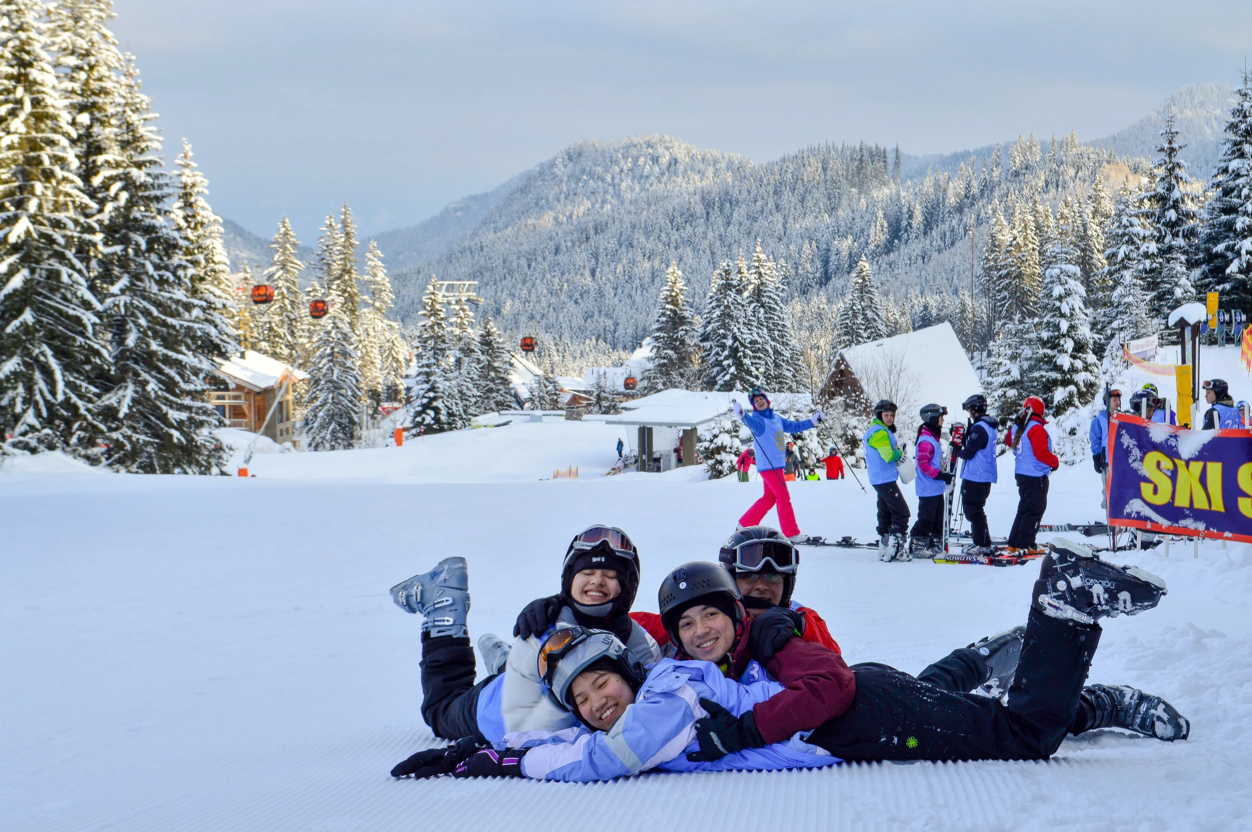 Skiing in the Alps